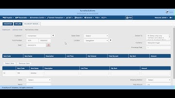 delivery order without sales order