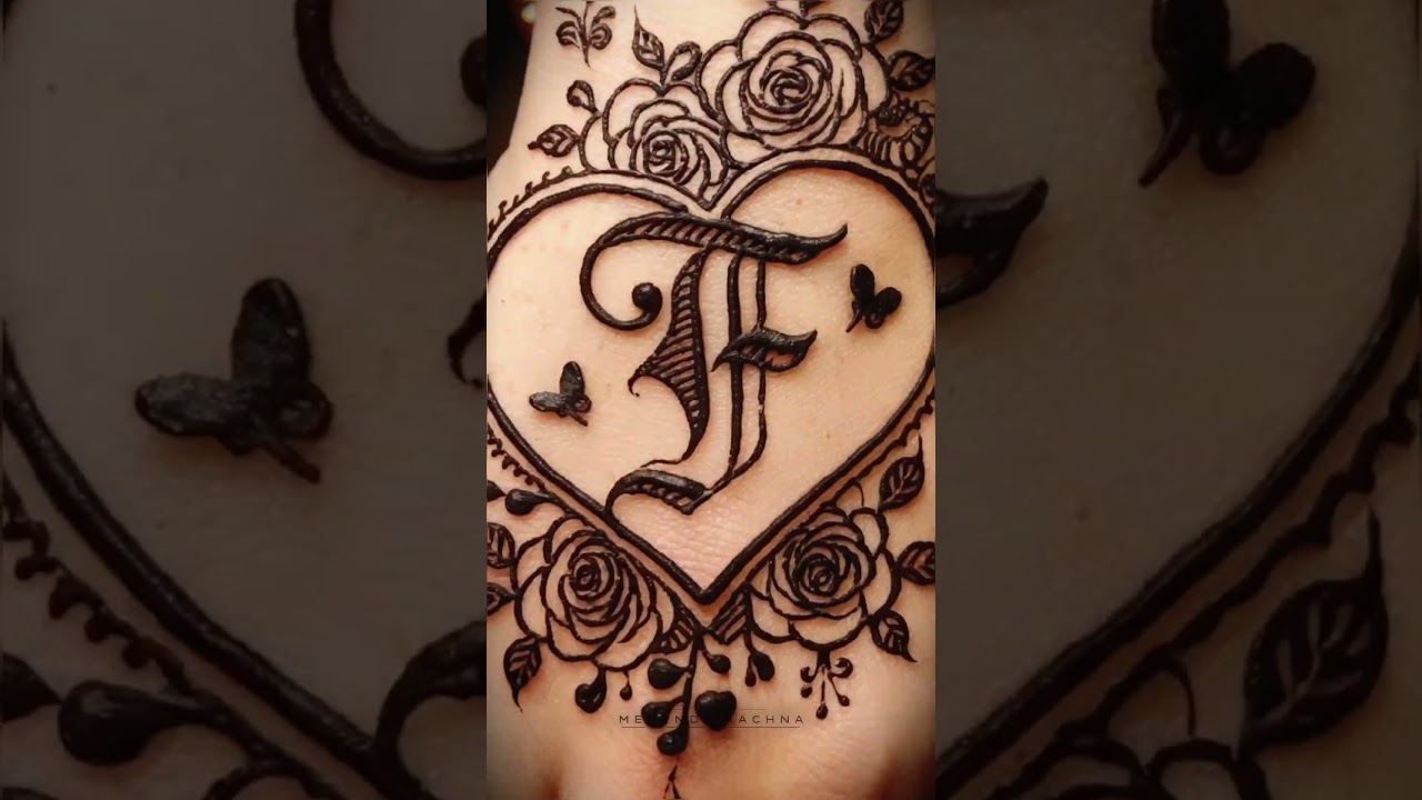 🌸 Personalized and Trendy F Letter Mehndi | Easy, Elegant & Modern Mehndi Look!