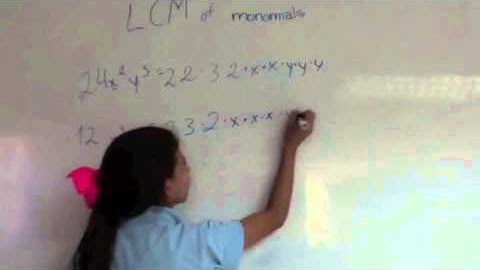LCM of Monomials elena and mariana