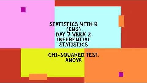Week 2: Inferential Statistics, Day 7 (ENG): Chi-squared test, ANOVA