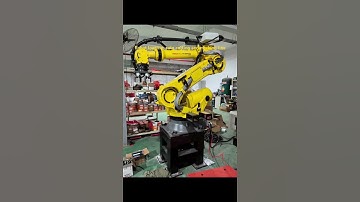 Robot loading, auto cutting and marking for casting part #cutoff #alloywheels