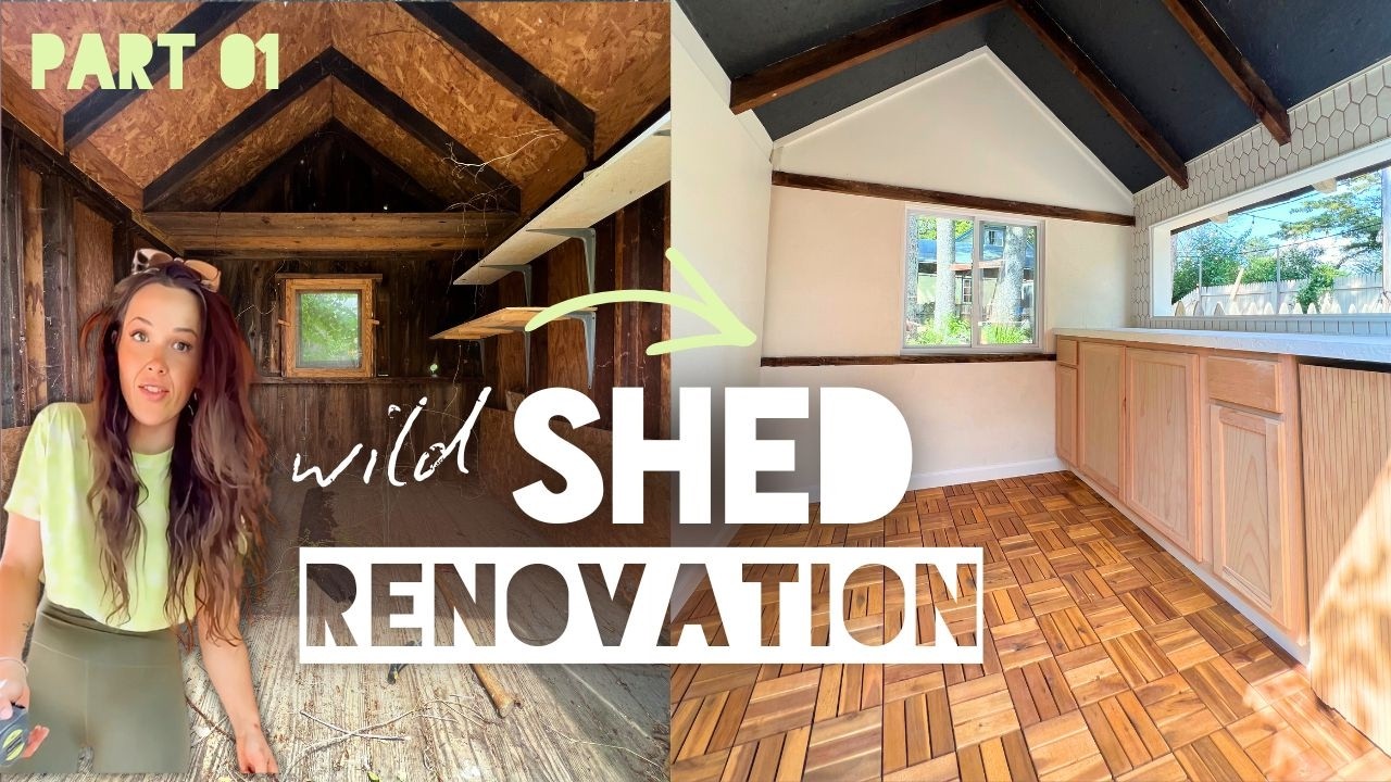 From Abandoned Shed to Backyard Hangout | Shed Makeover Part 1 