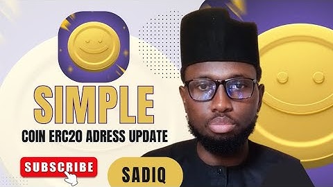 SIMPLE COIN ERC20 ADRESS AND WITHDRAWAL UPDATE.