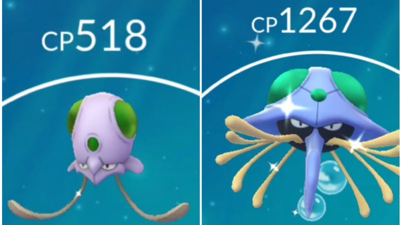Evolving Shiny Tentacool in Pokemon Go - Shiny Tentacruel