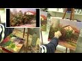 Розовый куст. Мастер-класс на двух холстах. Master class on two canvases