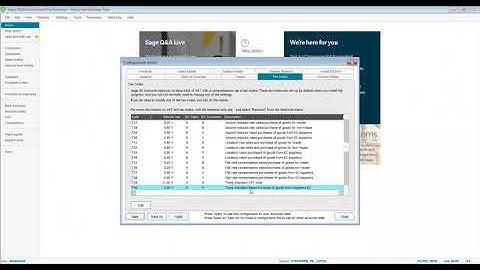 Changing Sage 50 VAT Codes