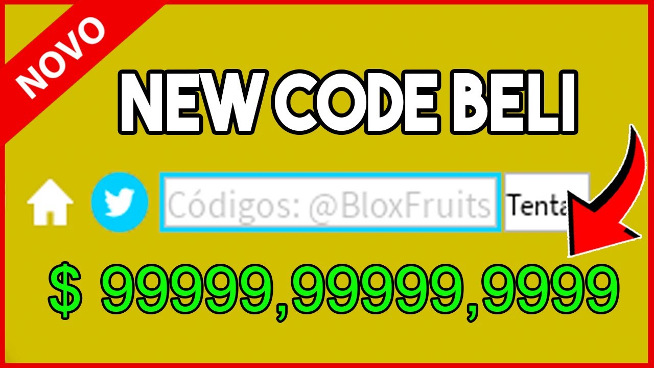 Novo Código para Ganhar $999999 de Dinheiro no Blox Fruits! CODE BELI!  ROBLOX 