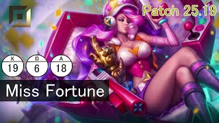 ADC ミス・フォーチュン(Miss Fortune) vs アジール(Azir) patch 25.19【LoL/League Of Legends】