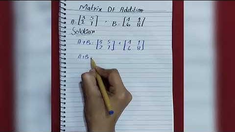 Matrix Addition | Matrix Shortcut