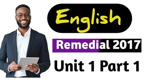 Remedial English unit 1 Part 1 : Hobbies and Crafts #remedial2017