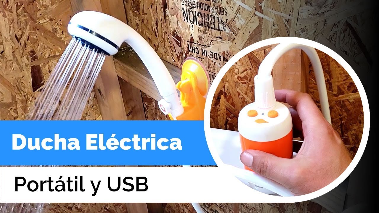 DUCHA ELÉCTRICA PORTÁTIL y RECARGABLE por USB - Para Coche, Caravana o  Camping 🚿