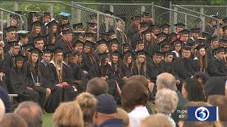 Video: Enfield officials hold graduation in rain at request of the students