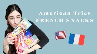 American Tries French Snacks 🇫🇷  Rating French Snacks