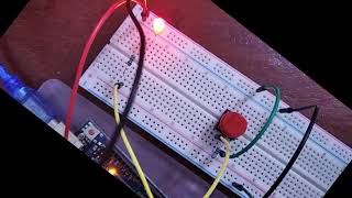 Led on and off using Push Button switch project 3