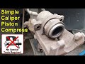 Easy and Cheap way to Compress a Brake Caliper Piston Without Any Special Tools