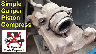 easy and cheap way to compress a brake caliper piston without any special tools