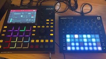 Akai MPC One with Novation Circuit Tracks (midi tracks)