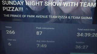 SUNDAY NIGHT SHOW WITH TEAM PIZZA!!!