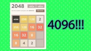 Beat 2048: Strategy Walkthrough (4096)
