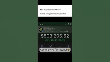 POV: You chill at home while your strategy earns gems in Solana blockchain