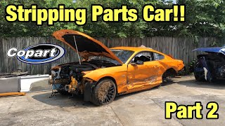 Rebuilding My Totaled Wrecked 2018 Ford Mustang GT Part 2 From Copart Salvage Auction