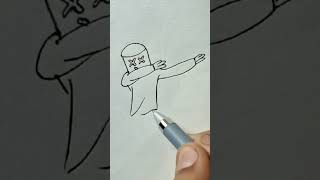 amazing style of drawing marshmallow ??shorts viral art creative character