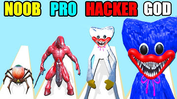 NOOB vs PRO vs HACKER vs GOD in Monsters PvP Arena
