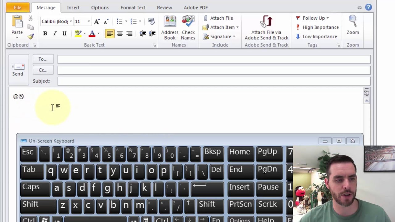 How To Insert Emoticons In Outlook Youtube