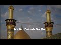 Na Ro Zainab Na Ro |Nadeem Sarwer | Noha