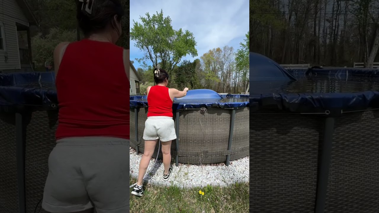 как удалить воду из покрытия бассейна 