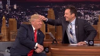 Watch Jimmy Fallon Dare To Mess Up Donald Trump's Hair