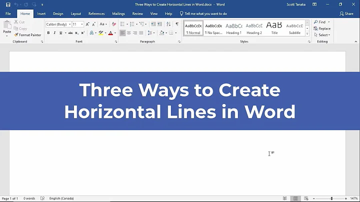 Three Ways to Create Horizontal Lines in Word 2019