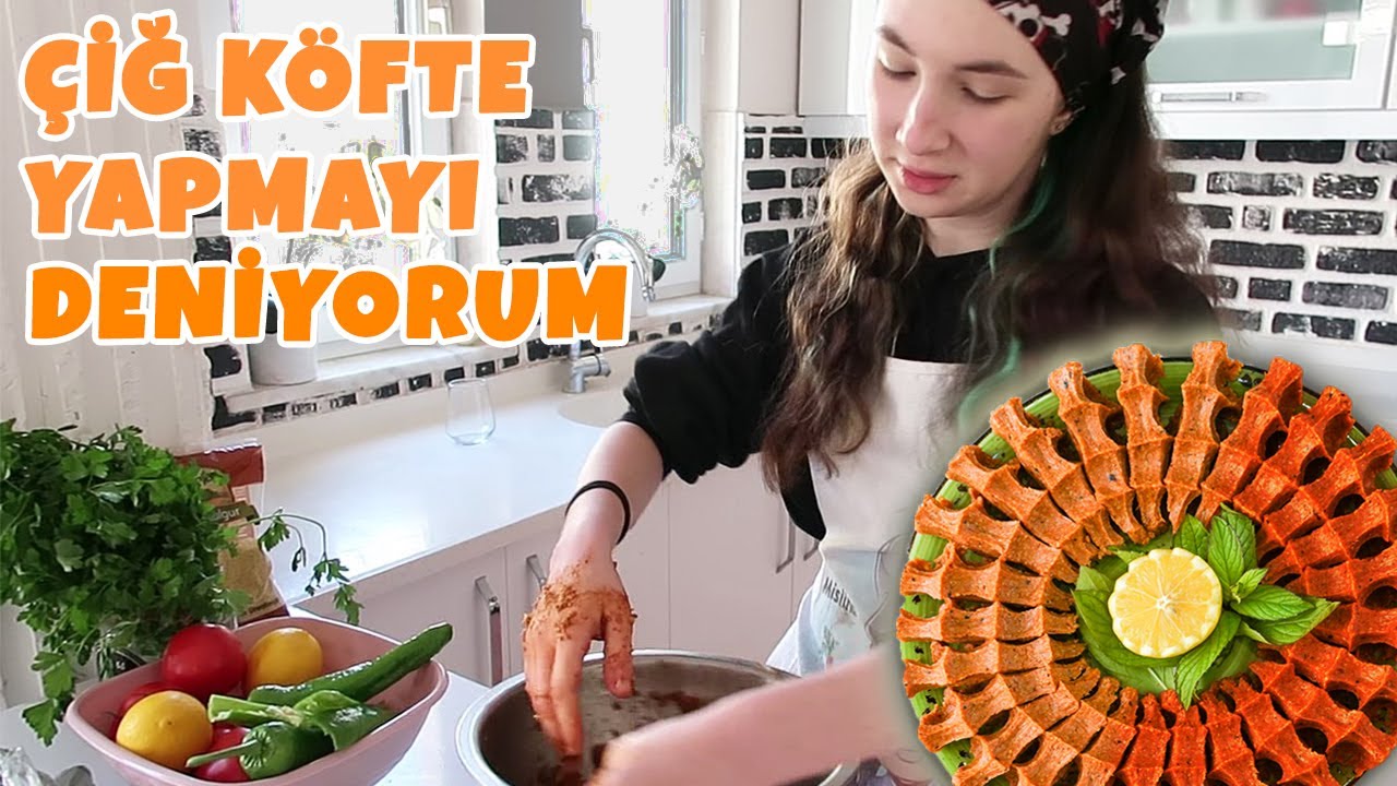 İLK DEFA ÇİĞ KÖFTE YAPMAYI DENİYORUM (Annem Çıldırdı) 😂 | Evde Çiğ Köfte Jr. Chef Mislina Mutfakta