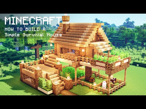 ⚒️ Minecraft  How To Build a Simple Survival House Minecraft Map