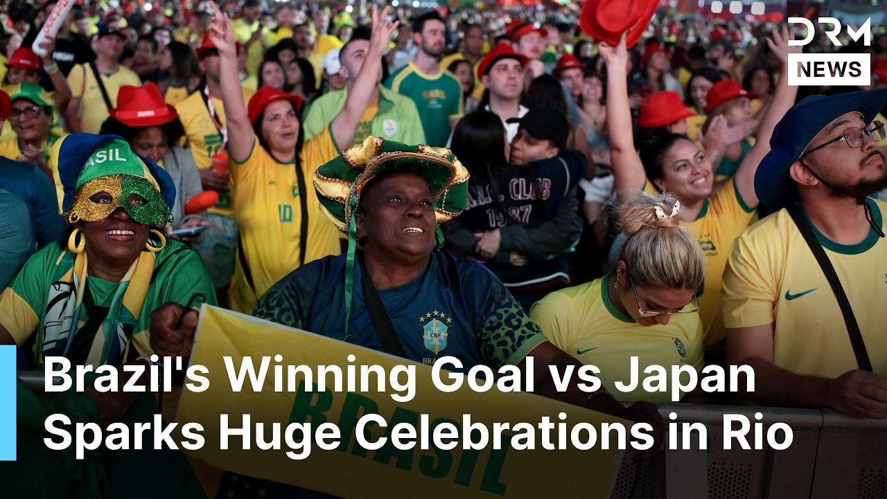 Brazilian Fans GO WILD After Brazil's Match-Winning Goal vs Japan