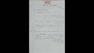 current Affairs3rd -4th - October - 2023handwritten notesimportant for competitive exams