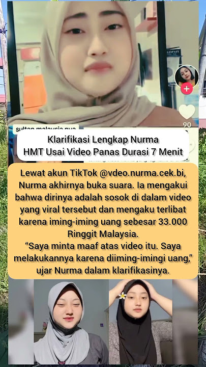 Klarifikasi Lengkap Nurma HMT Usai Video Panas Durasi 7 Menit