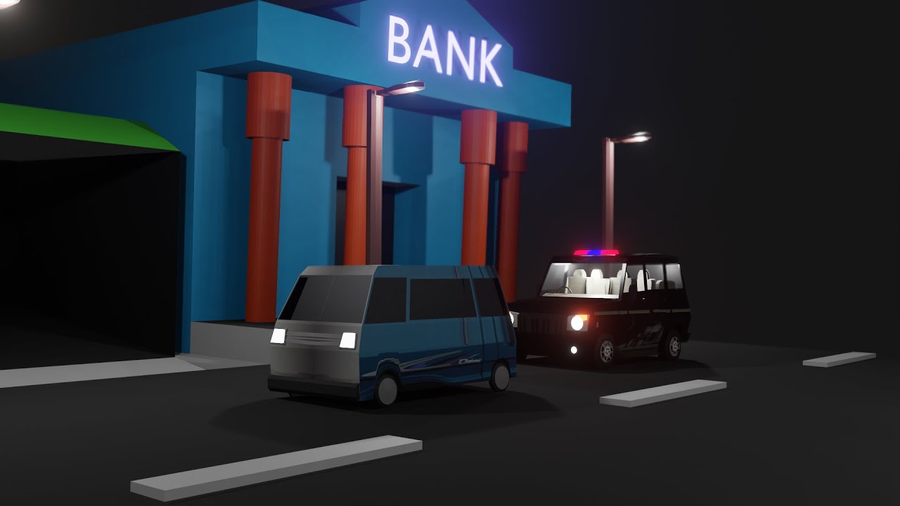 POLICE CAR CHASES THIEF CAR IN BLENDER 3D ANIMATION YouTube