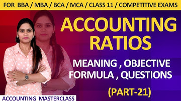 Accounting Ratio | Ratio Analysis | BBA | Class 12 | Financial Ratios in Hindi | MBA | Meaning |