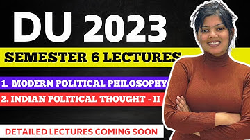 DU SEMESTER 6 DETAILED LECTURES COMING SOON | STUDYSHIP WITH KRATI 2