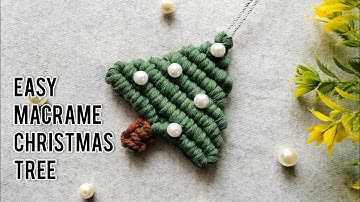 Easy Macrame Christmas Tree Ornament | Macrame Christmas Decor | Macrame Tutorial for Beginners