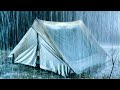 Deep Sleep Instantly On Rainy Night | Heavy Rainfall On Tent & Loud Thunder Sounds | Nature Sounds