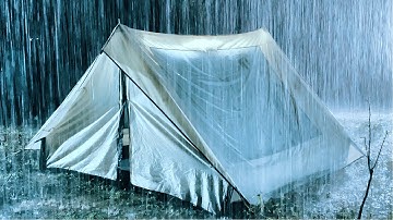 Deep Sleep Instantly On Rainy Night | Heavy Rainfall On Tent & Loud Thunder Sounds | Nature Sounds