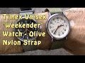 Timex Unisex T2N651 "Weekender" Watch with Olive Nylon Strap Overview