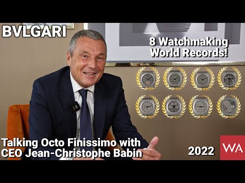 BVLGARI-ийн гүйцэтгэх захирал Жан-Кристоф Бабин бидэнтэй 8 Octo Finissimo цагны дээд амжилтын талаар ярьж байна.