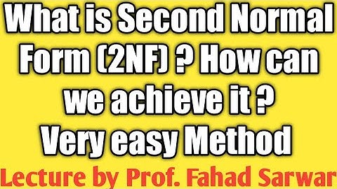 What is Second Normal Form (2NF) | Partial Dependency | ICS Part 2 Chapter 4