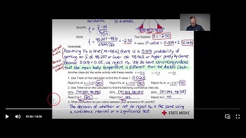 Stats Medic | Video - Significance Test for a Mean Day 2