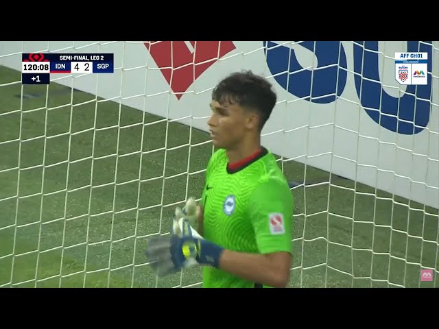 Ikhsan Fandi makes his debut as a goalkeeper for Singapore | AFF Suzuki Cup 2020 class=