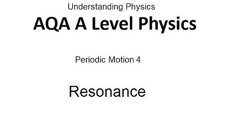 AQA A Level Physics: Resonance