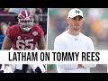 JC Latham talks new Alabama offensive coordinator Tommy Rees | #alabamacrimsontide